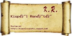 Kispál Renátó névjegykártya