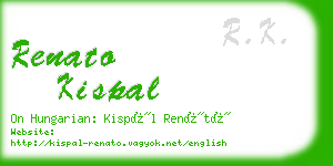 renato kispal business card